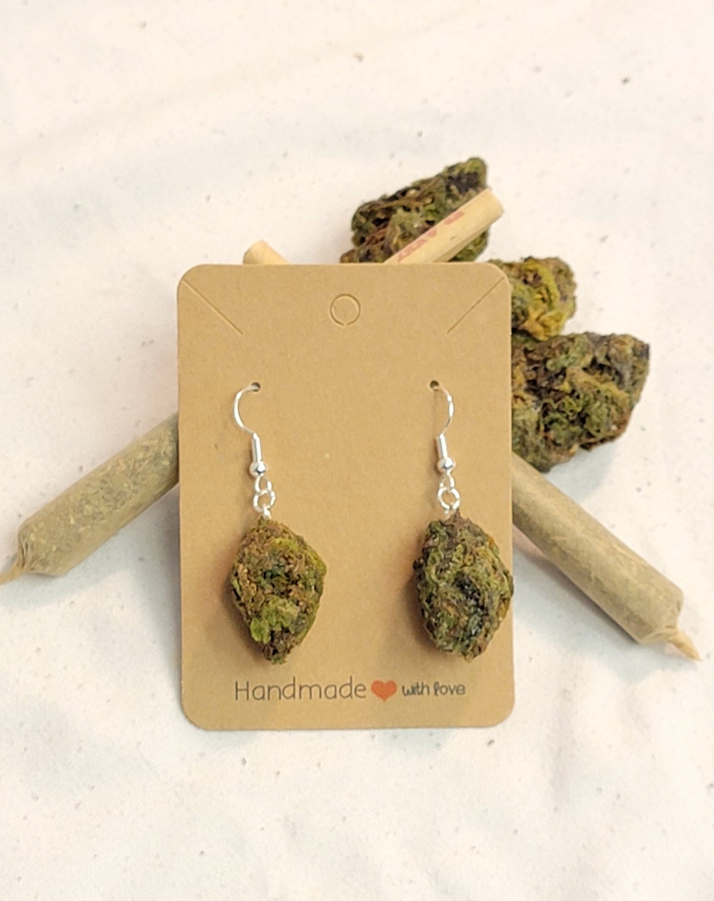 Faux Nug Earrings – Realistic Fake Weed Bud Jewelry | Cannabis - Inspired 420 Gift | Funny Stoner Accessory - FAUX - 20 Decor420 gift ideascannabis fashion