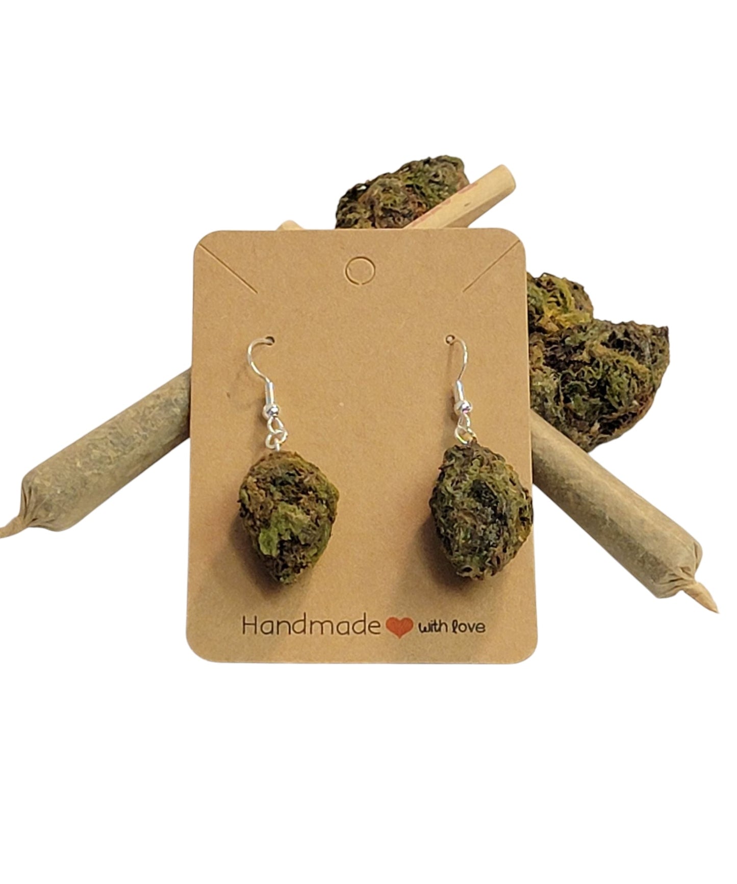 Faux Nug Earrings – Realistic Fake Weed Bud Jewelry | Cannabis - Inspired 420 Gift | Funny Stoner Accessory - FAUX - 20 Decor420 gift ideascannabis fashion