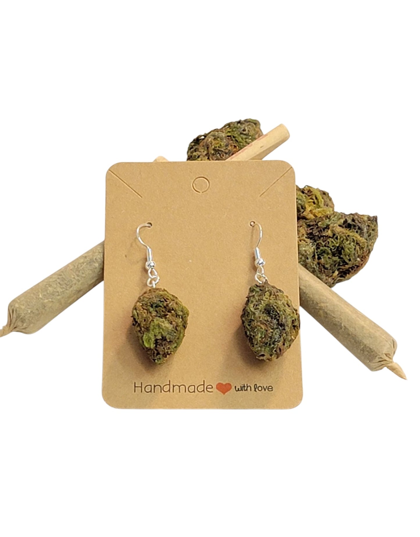 Faux Nug Earrings – Realistic Fake Weed Bud Jewelry | Cannabis - Inspired 420 Gift | Funny Stoner Accessory - FAUX - 20 Decor420 gift ideascannabis fashion