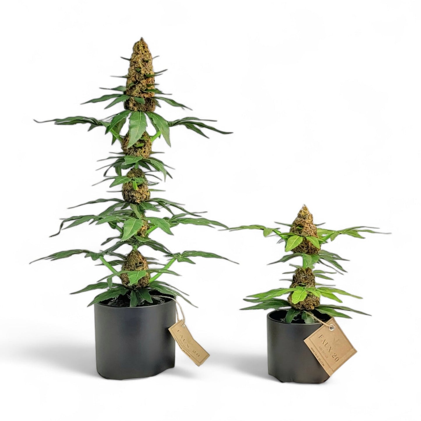 20" Artificial Marijuana Plant | Fake Cannabis Plants | Fake Weed | 420 Decor | Stoner Gifts | Marijuana Accessories | Pot Leaf - FAUX - 20 Decor