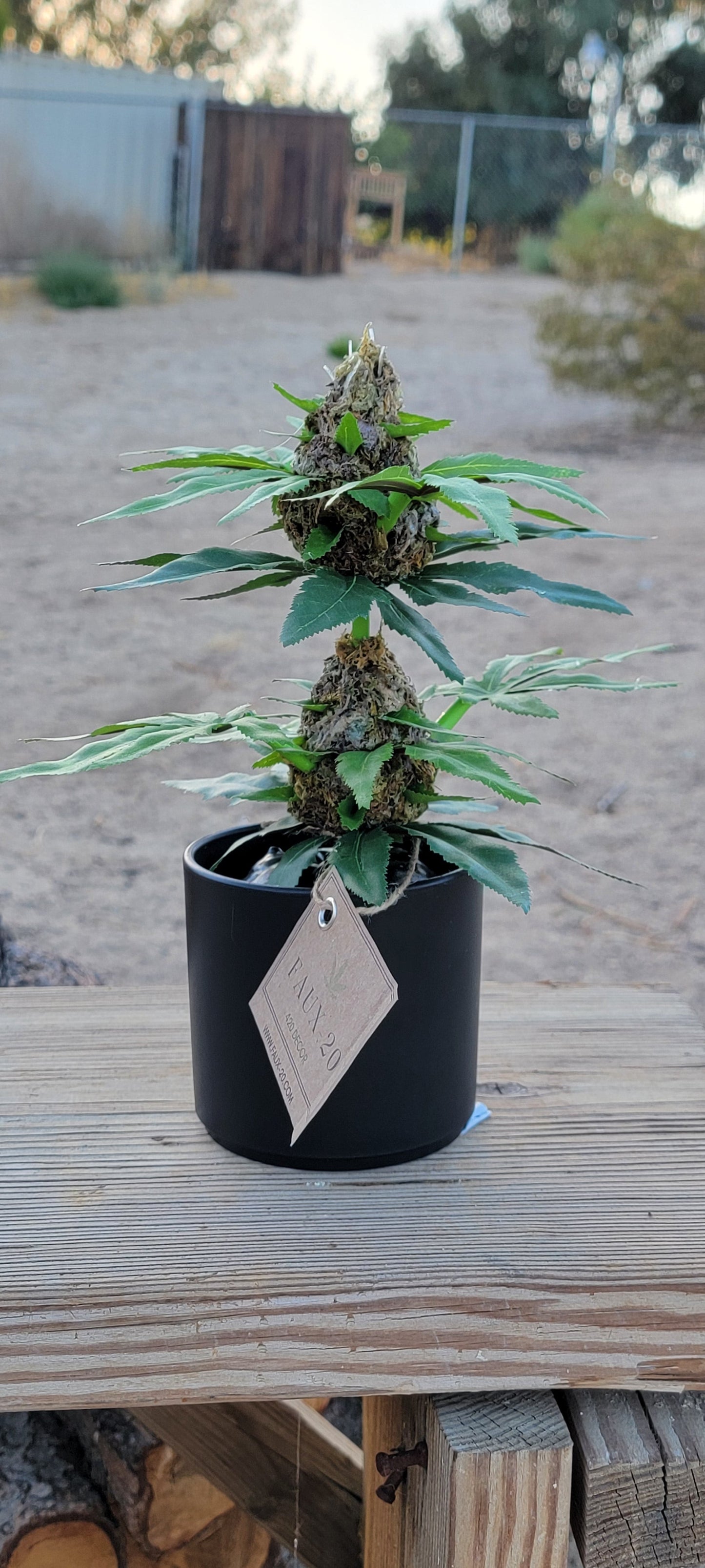 Artificial Marijuana Plant Fake weed 420 Decor Kush Fake Weed Plant (10" inch) - FAUX - 20 Decor