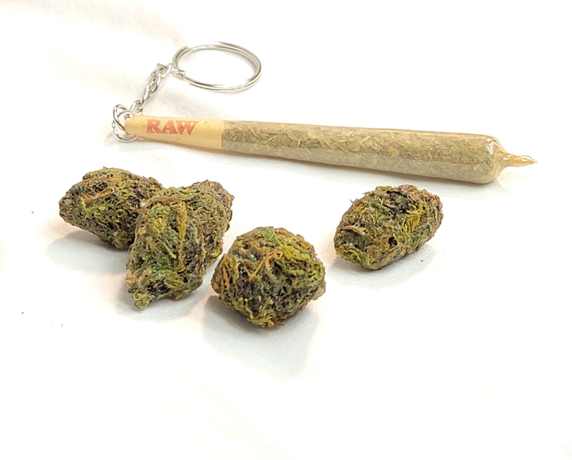 Faux Doobie Keychain – Fake Joint Keychain with UV Resin Coating | Weed Keychain | Funny 420 Gift for Stoners | Cannabis - Inspired Accessory for Bags & Keys - FAUX - 20 Decor420 accessory420 gift