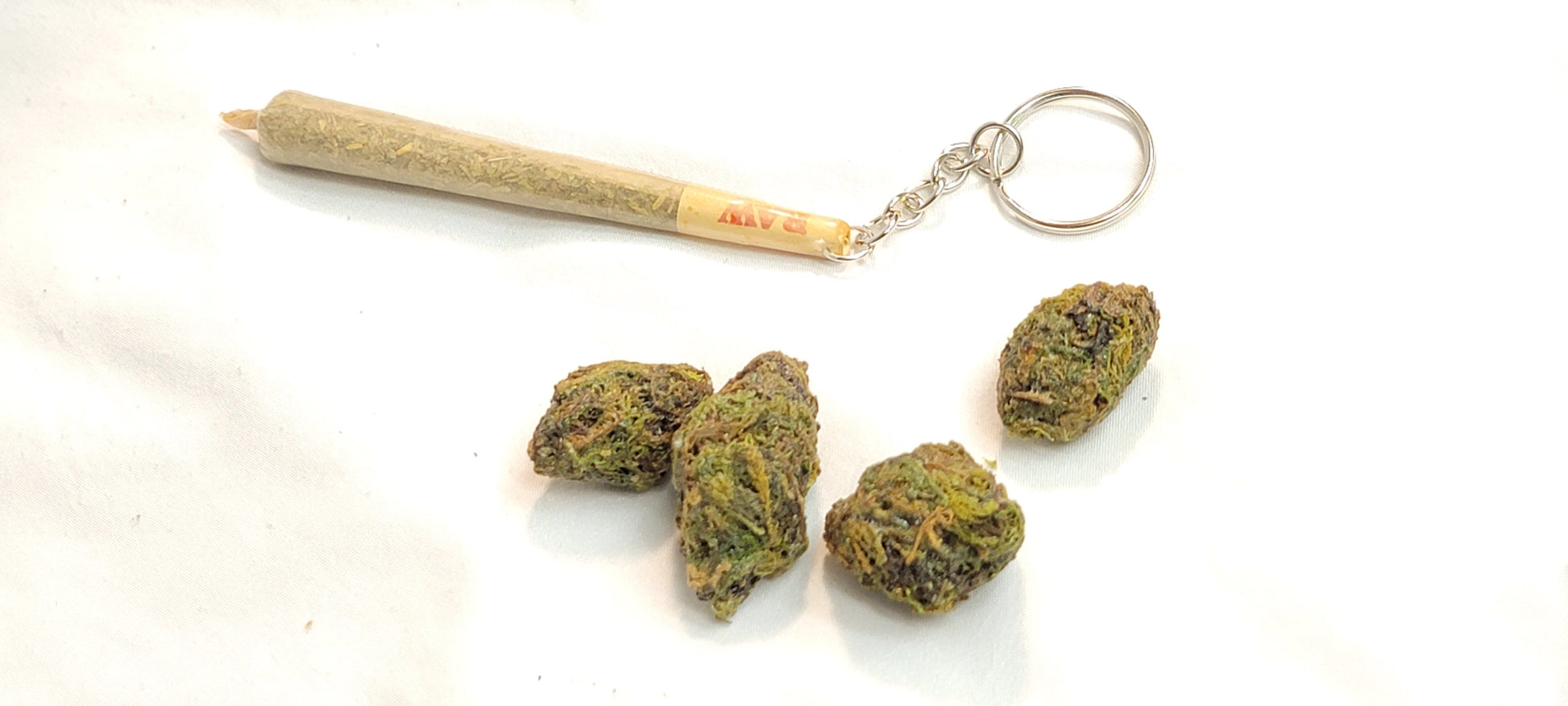 Faux Doobie Keychain – Fake Joint Keychain with UV Resin Coating | Weed Keychain | Funny 420 Gift for Stoners | Cannabis - Inspired Accessory for Bags & Keys - FAUX - 20 Decor420 accessory420 gift