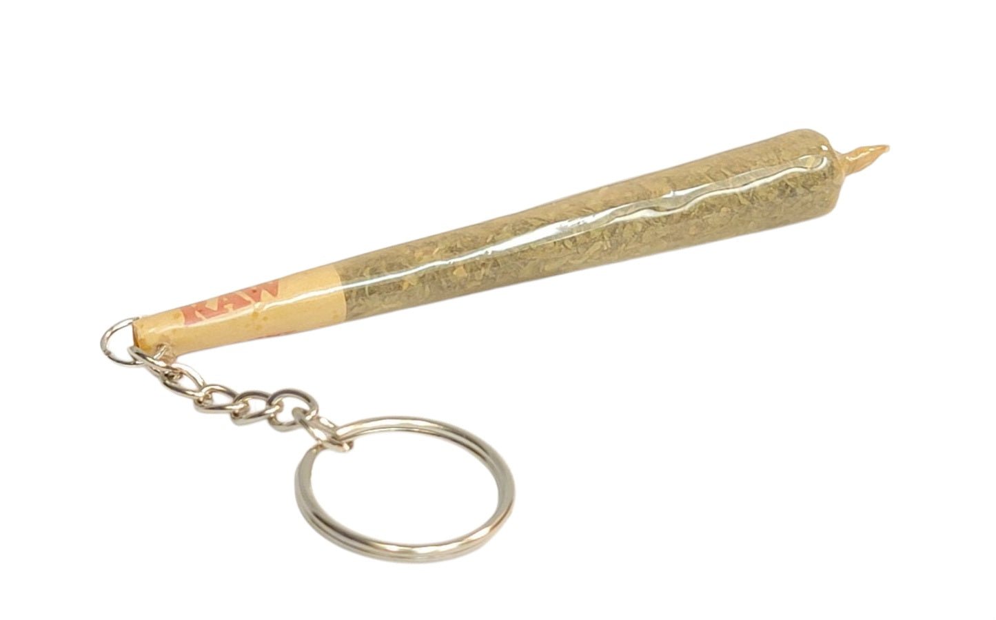Faux Doobie Keychain – Fake Joint Keychain with UV Resin Coating | Weed Keychain | Funny 420 Gift for Stoners | Cannabis - Inspired Accessory for Bags & Keys - FAUX - 20 Decor420 accessory420 gift