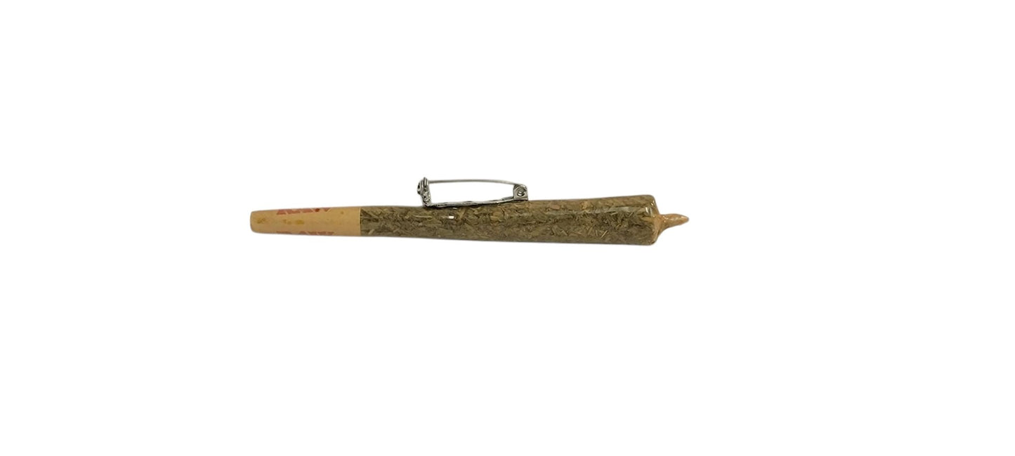 Faux Doobie Pin – Real King Size Cone | Funny 420 Hat Pin | Fake Joint Pin | 420 Accessory | Weed Accessory | Cannabis Gift | Stoner Hat, Lanyard Pin, or Bag Clip - FAUX - 20 Decorcannabis giftcannabis pin