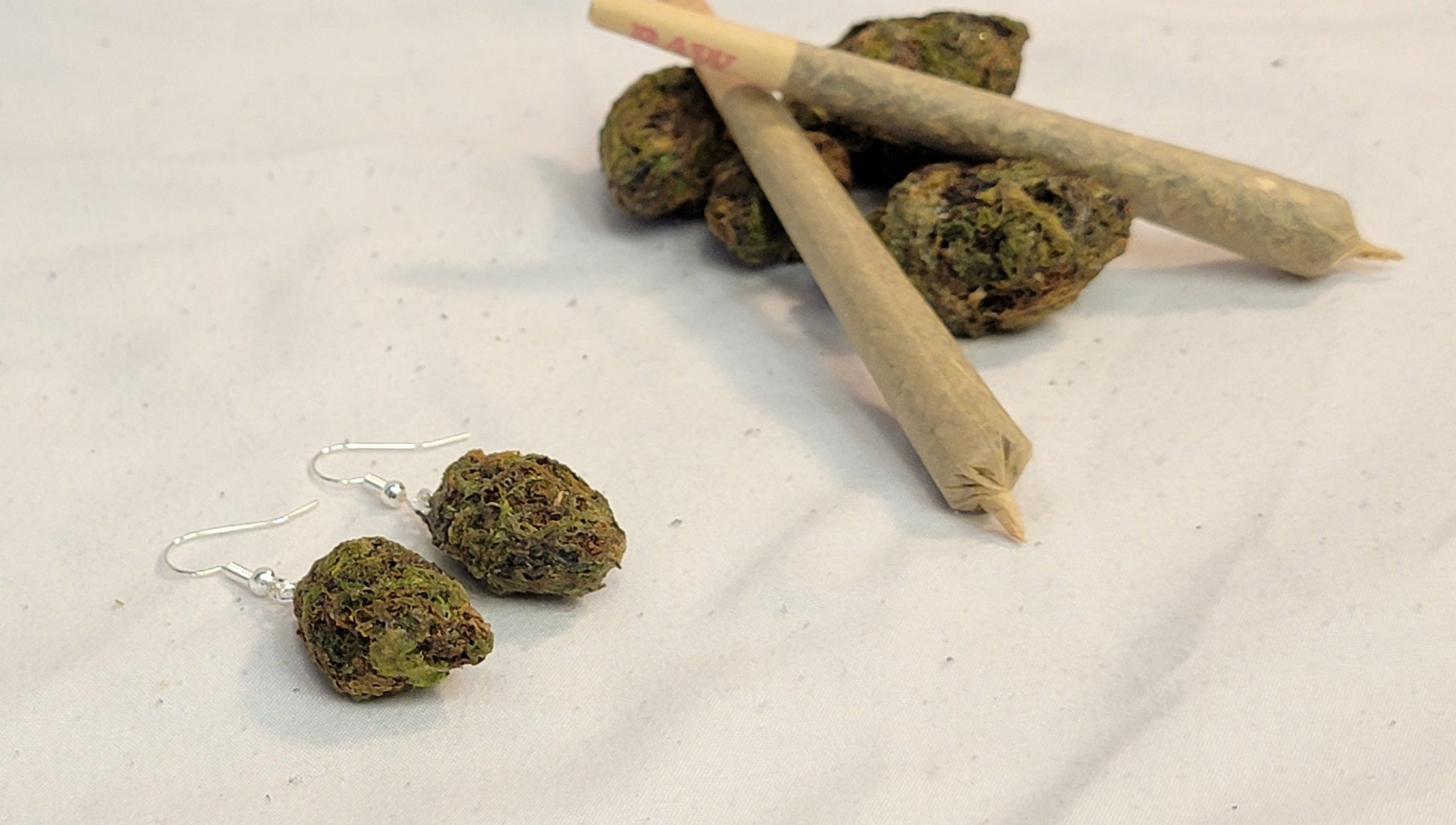 Faux Nug Earrings – Realistic Fake Weed Bud Jewelry | Cannabis - Inspired 420 Gift | Funny Stoner Accessory - FAUX - 20 Decor420 gift ideascannabis fashion