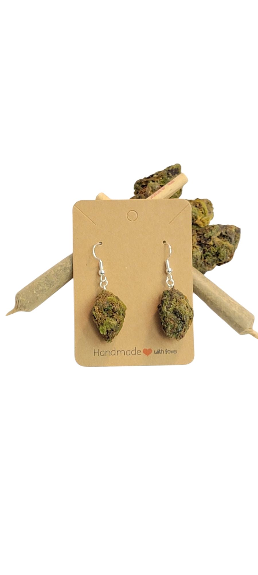 Faux Nug Earrings – Realistic Fake Weed Bud Jewelry | Cannabis - Inspired 420 Gift | Funny Stoner Accessory - FAUX - 20 Decor420 gift ideascannabis fashion