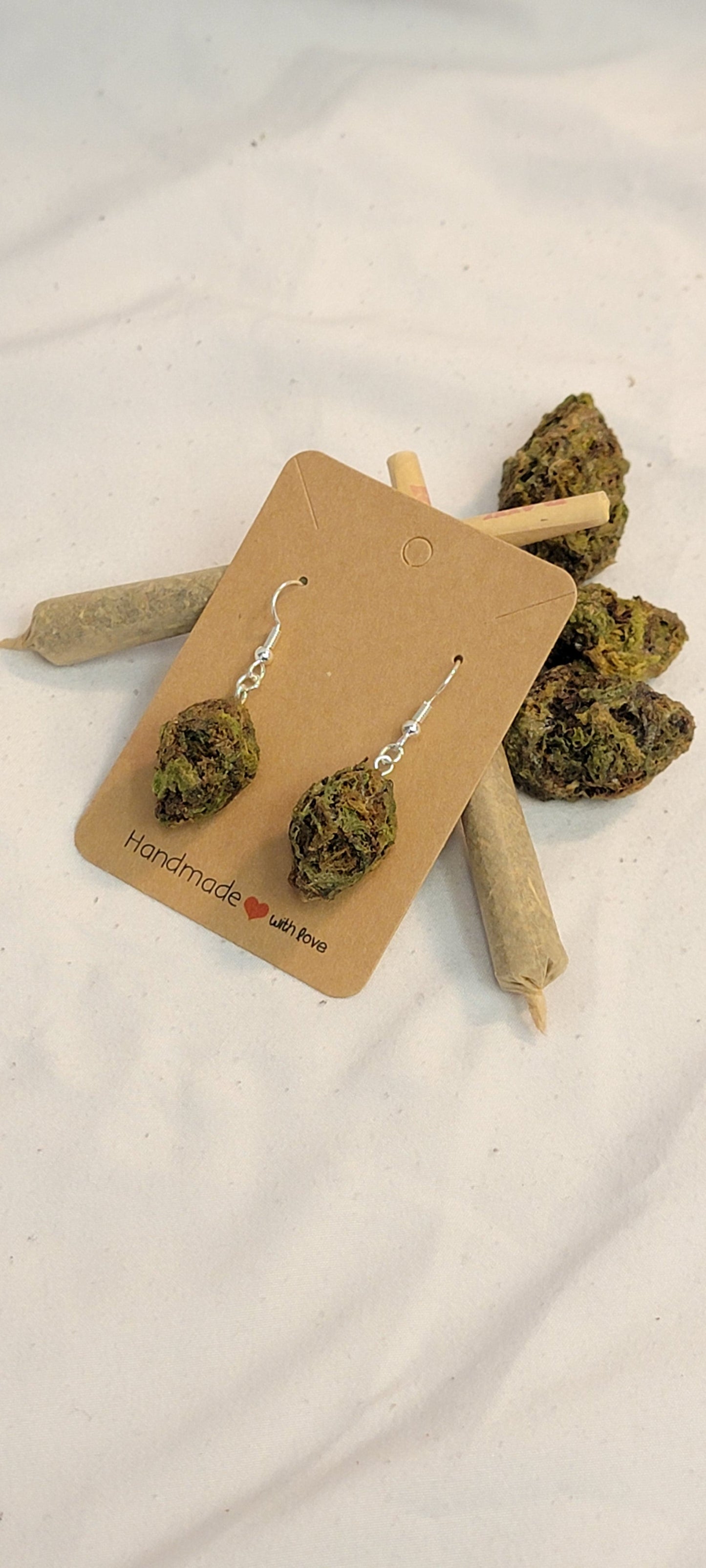 Faux Nug Earrings – Realistic Fake Weed Bud Jewelry | Cannabis - Inspired 420 Gift | Funny Stoner Accessory - FAUX - 20 Decor420 gift ideascannabis fashion
