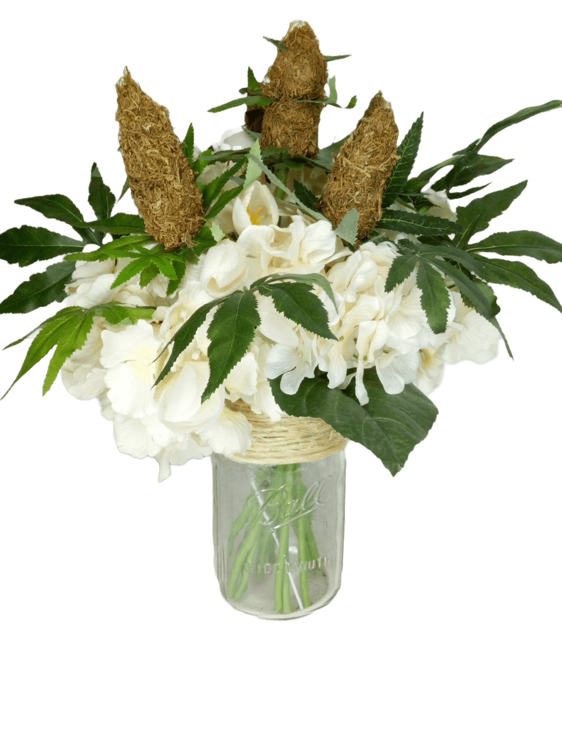 Stoner Weed Wedding Centerpiece Bouquet Fake Weed Artificial Marijuana Cannabis - FAUX-20 Decor