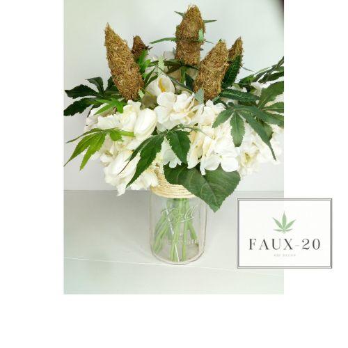 Stoner Weed Wedding Centerpiece Bouquet Fake Weed Artificial Marijuana Cannabis - FAUX-20 Decor