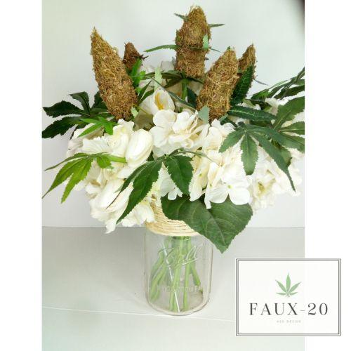 Stoner Weed Wedding Centerpiece Bouquet Fake Weed Artificial Marijuana Cannabis - FAUX-20 Decor