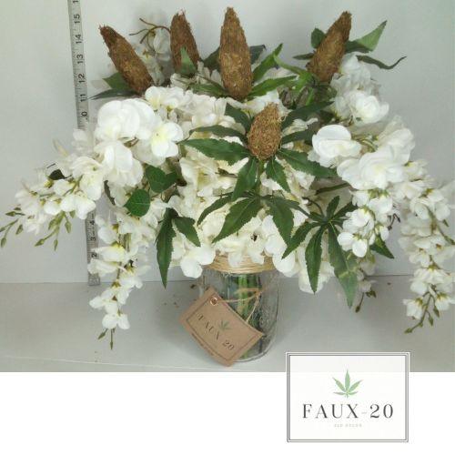 Stoner Weed Wedding Centerpiece Bouquet Fake Weed Artificial Marijuana Cannabis - FAUX-20 Decor