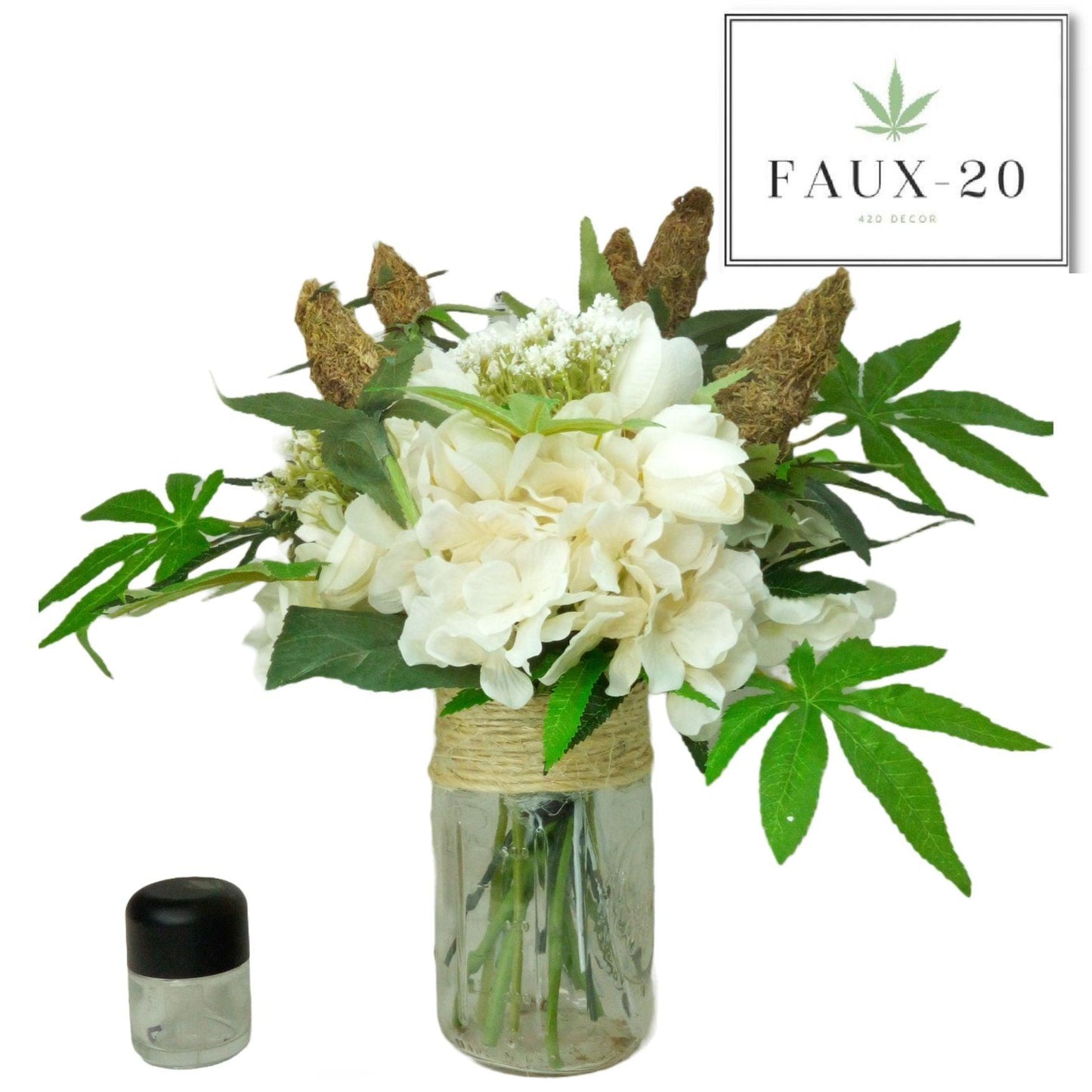 Stoner Weed Wedding Centerpiece Bouquet Fake Weed Artificial Marijuana Cannabis - FAUX-20 Decor